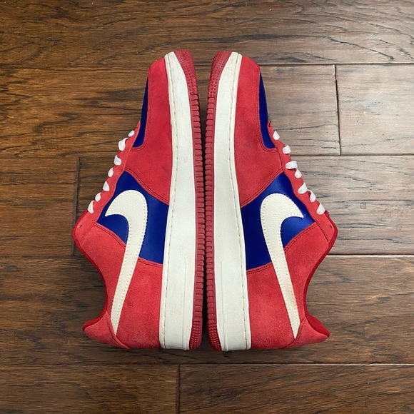 Nike Air Force 1 Barber shop Red and blue scissors Sneakers - Picture 5 of 9